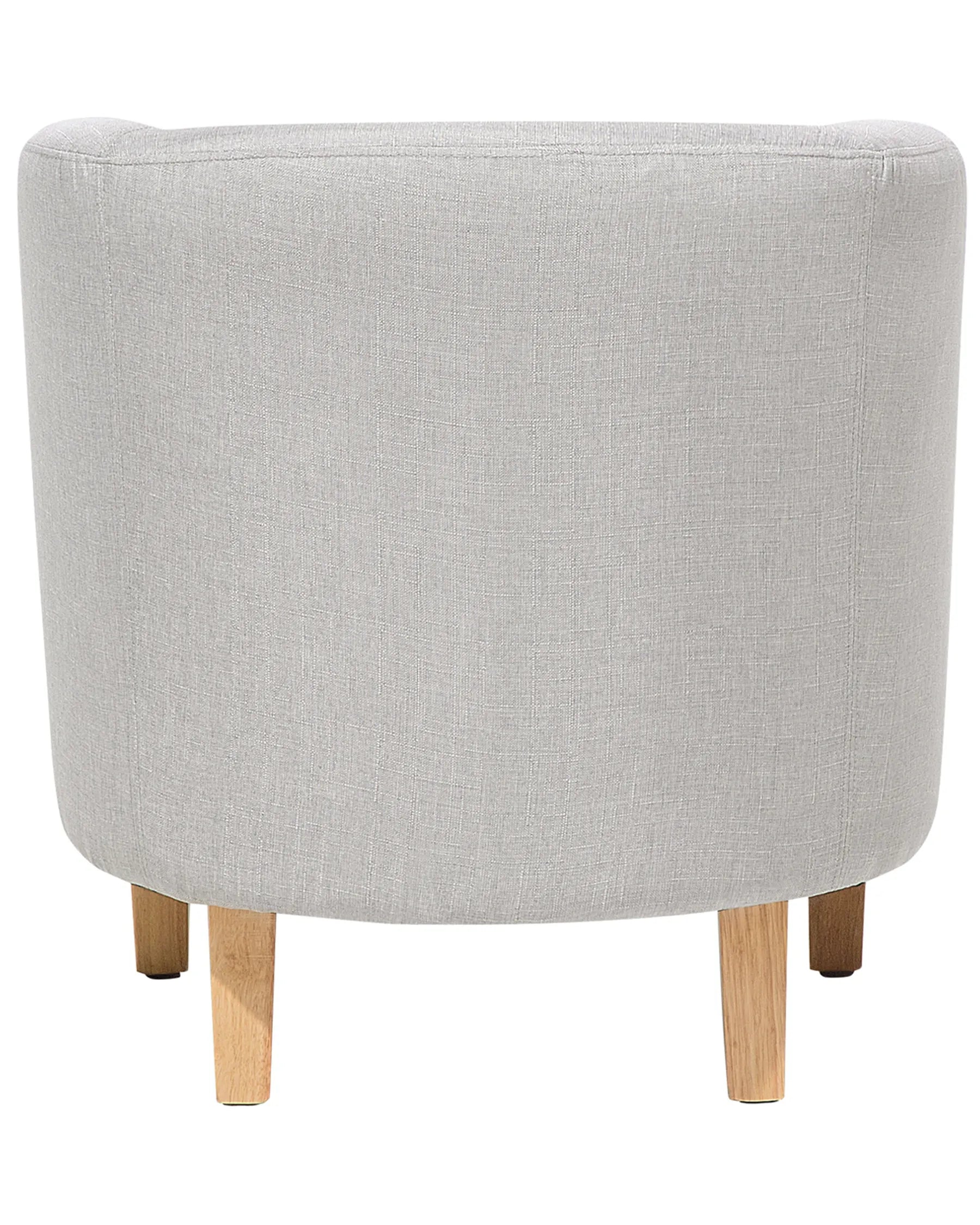 Armchair HOLDEN with Footstool Fabric Light Grey