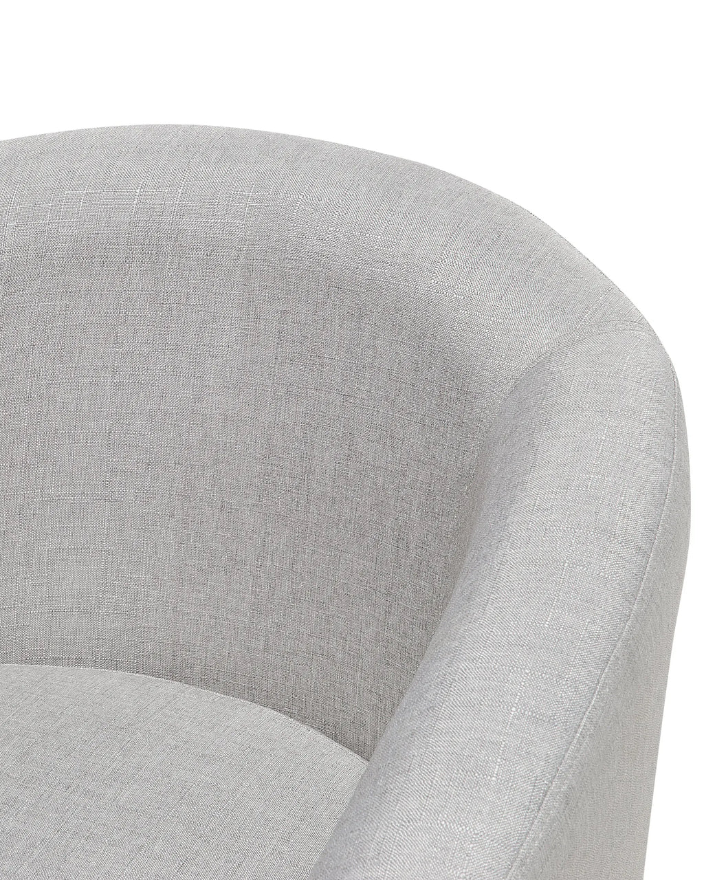 Armchair HOLDEN with Footstool Fabric Light Grey
