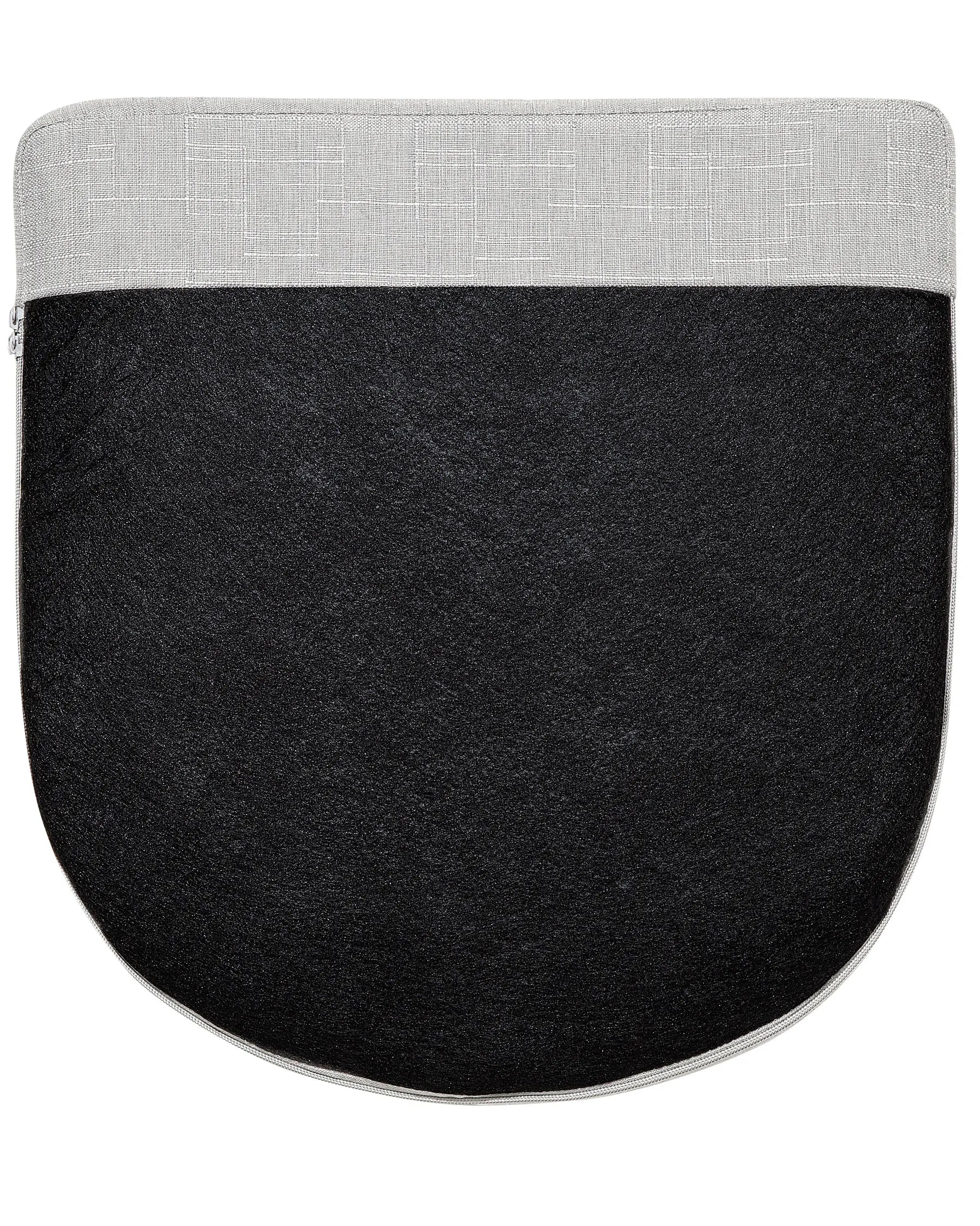 Armchair HOLDEN with Footstool Fabric Light Grey