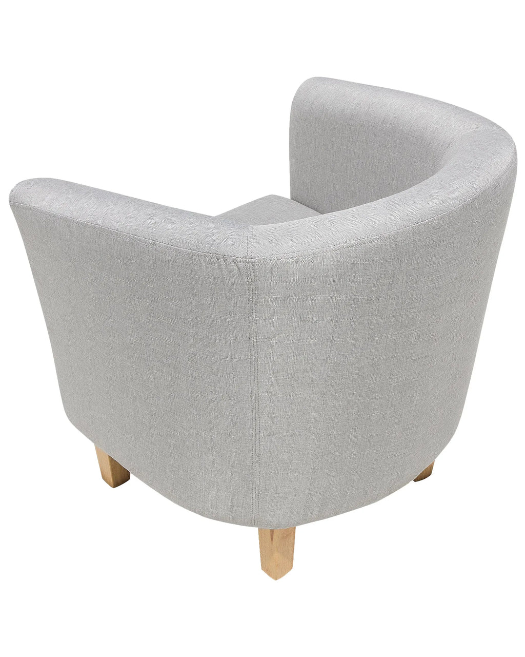Armchair HOLDEN with Footstool Fabric Light Grey