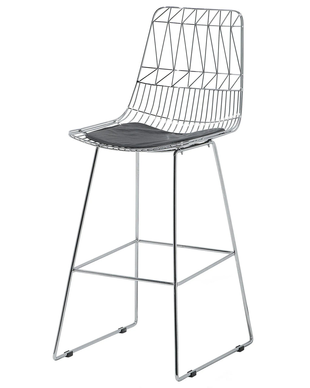 Set of 2 Bar Chairs PRESTON Metal Silver