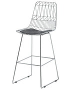 Set of 2 Bar Chairs PRESTON Metal Silver