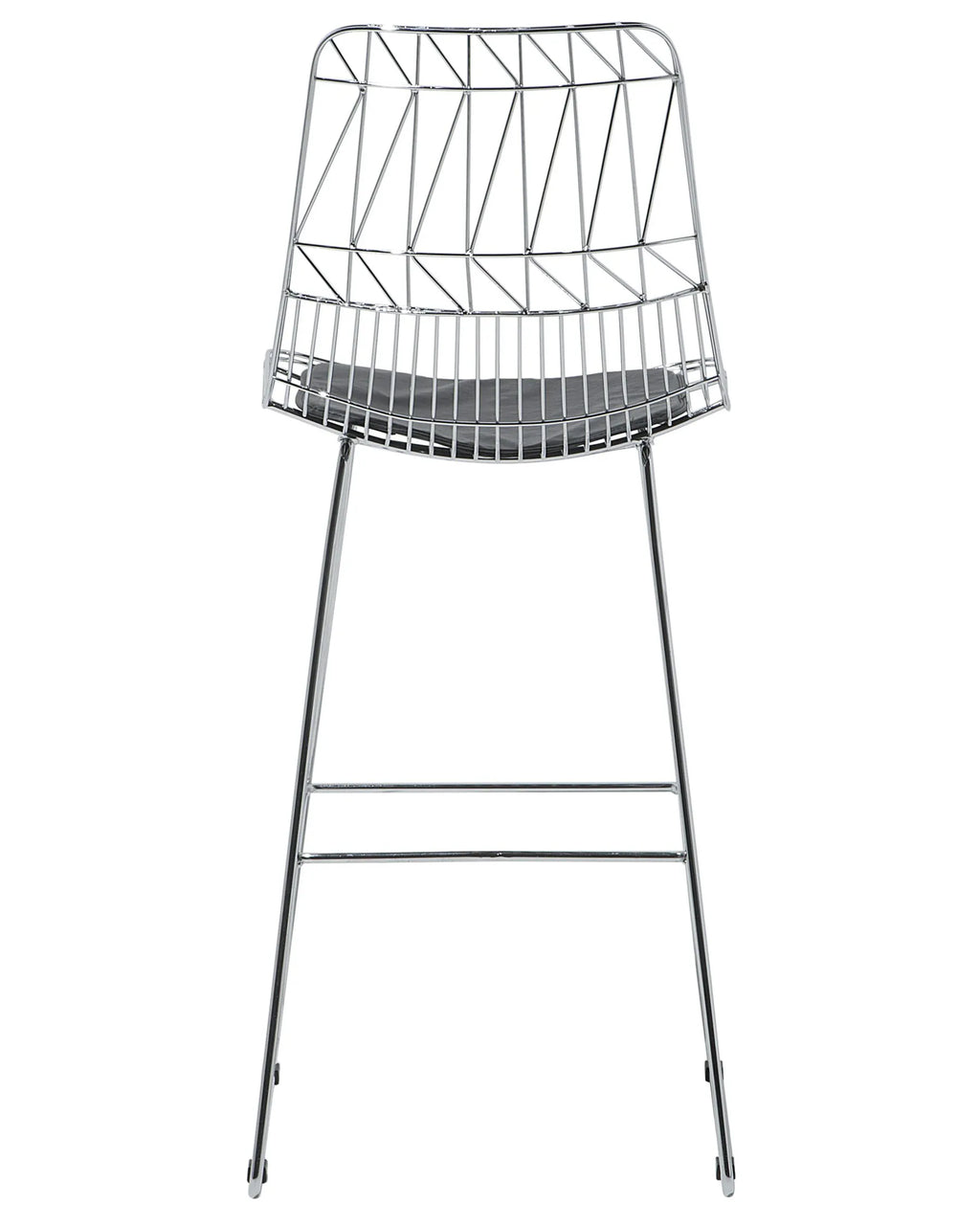 Set of 2 Bar Chairs PRESTON Metal Silver