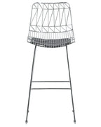 Set of 2 Bar Chairs PRESTON Metal Silver