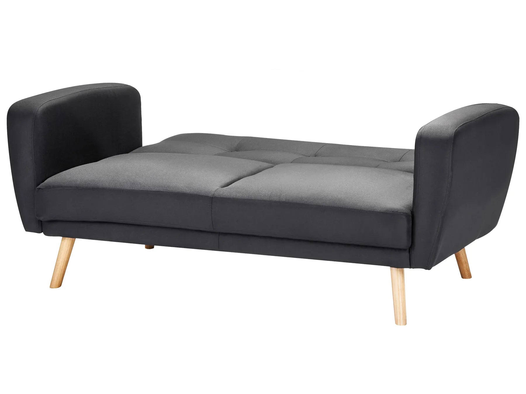 Sofa Bed 2 Seater FLORLI Fabric Black