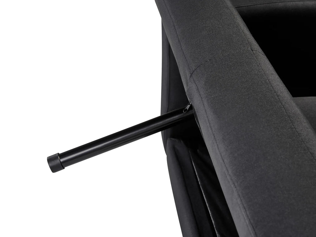 Sofa Bed 2 Seater FLORLI Fabric Black