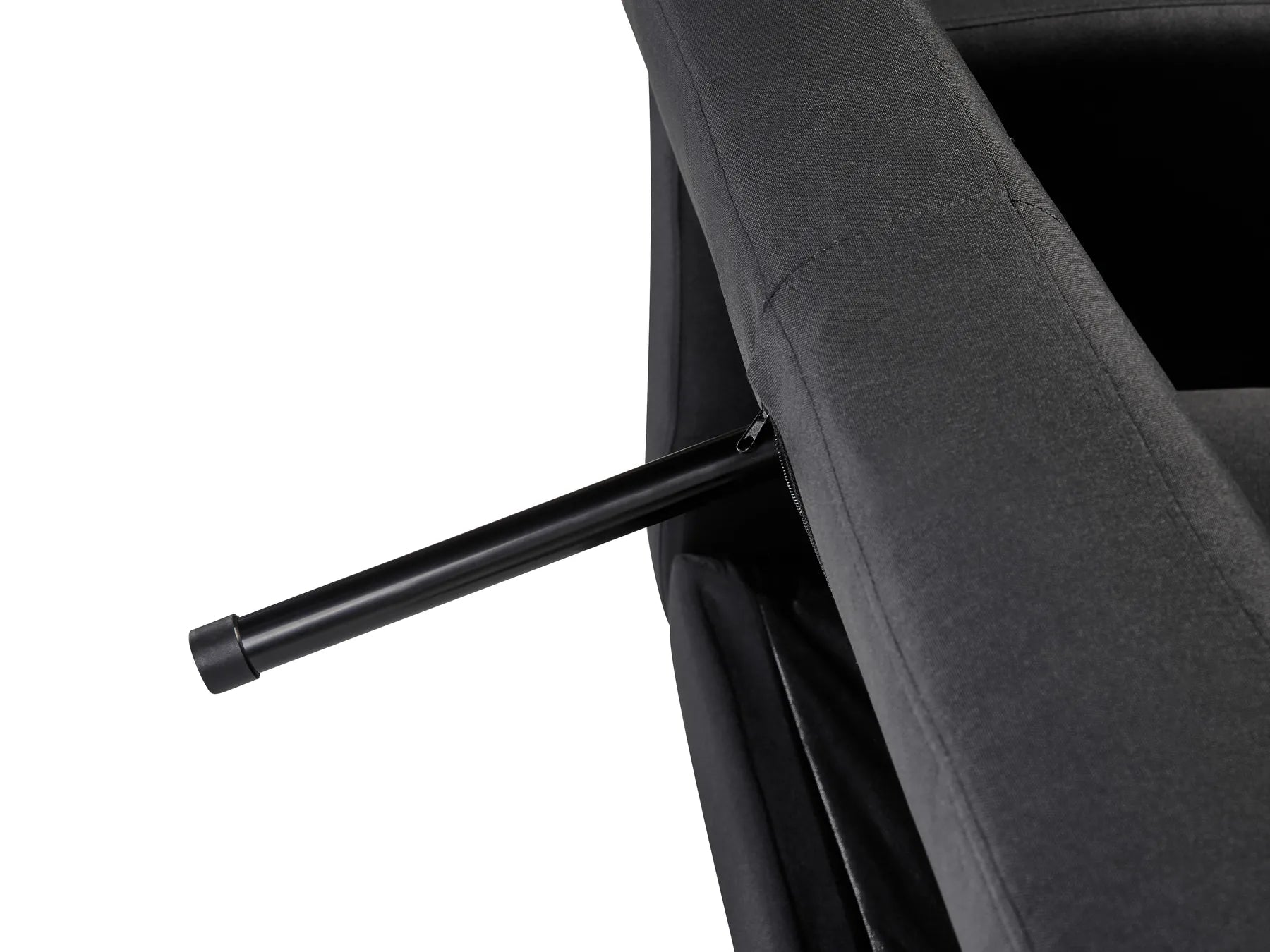 Sofa Bed 2 Seater FLORLI Fabric Black