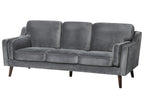 Sofa 3 Seater LOKKA Velvet Dark Grey