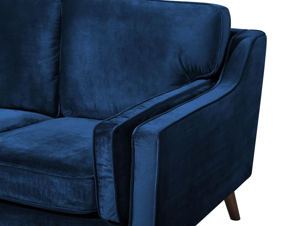 Sofa 2 Seater LOKKA Velvet Navy Blue