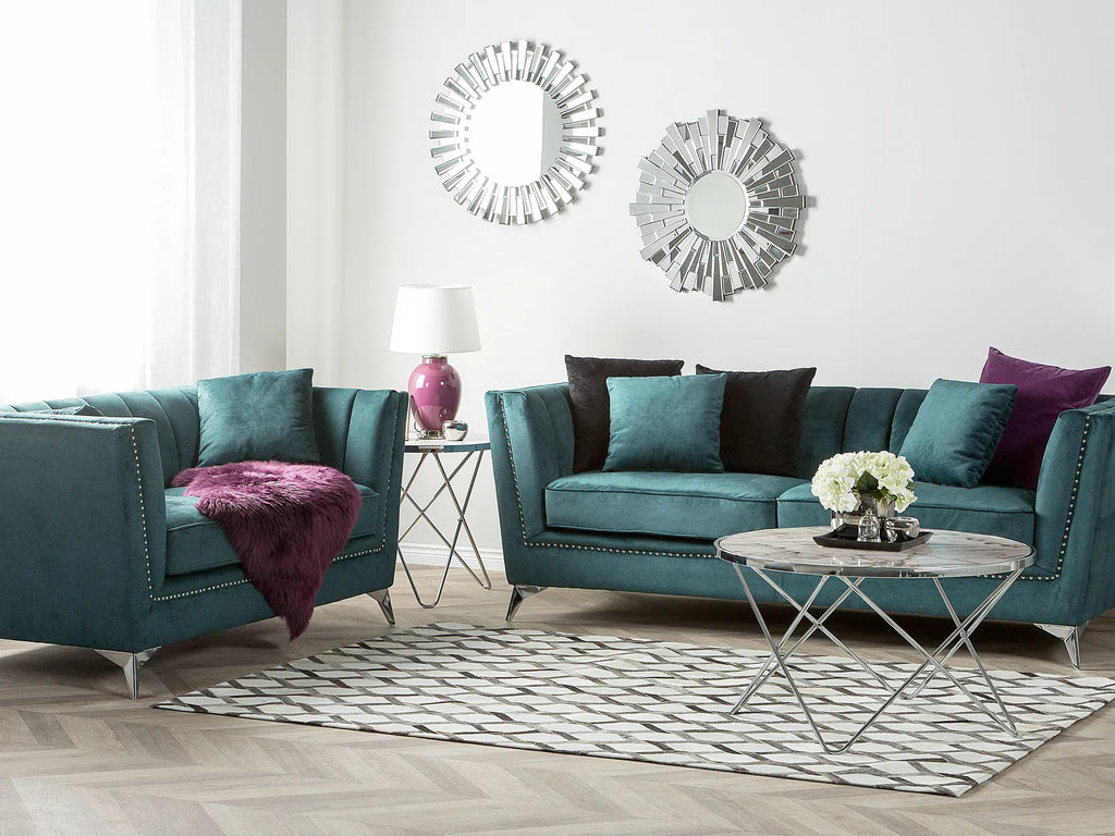 Sofa 2 Seater GAULA Velvet Teal