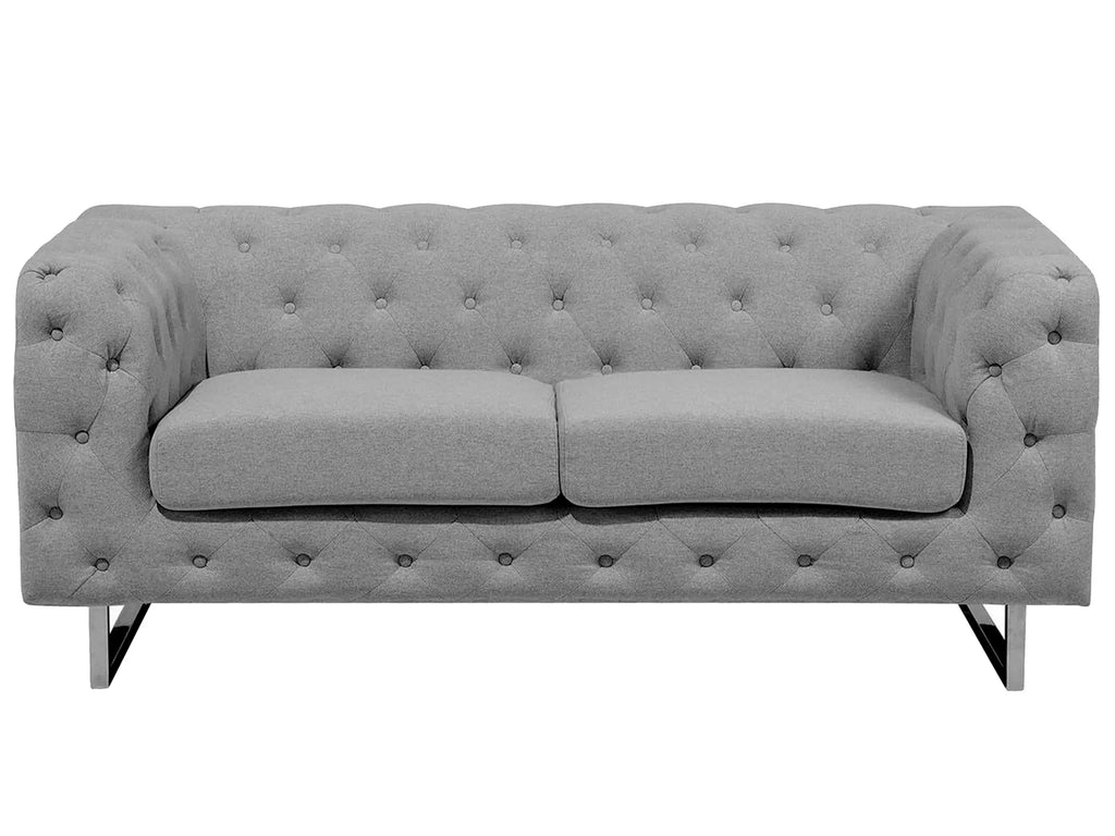 Sofa 2 Seater VISSLAND Fabric Light Grey