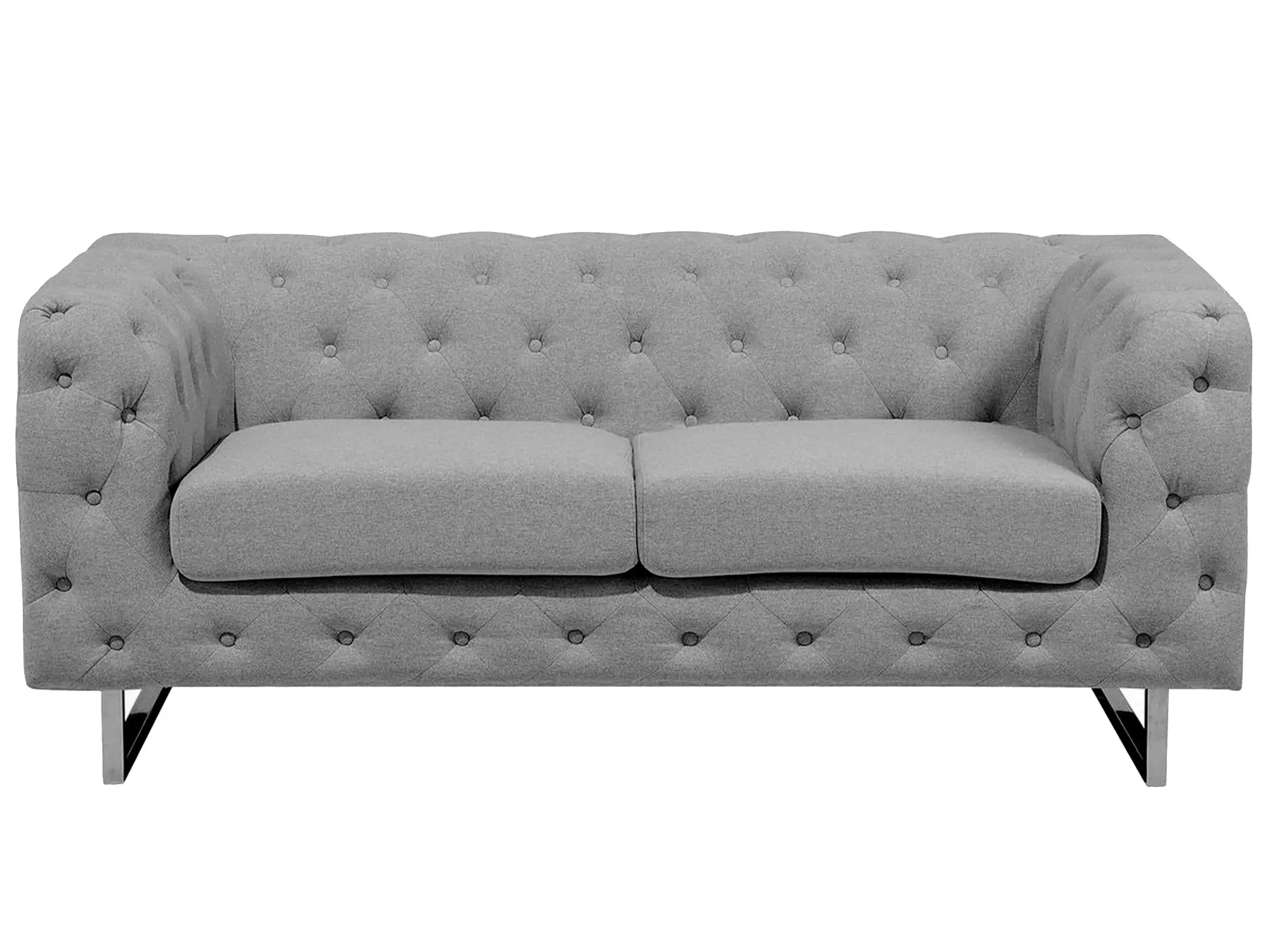 Sofa 2 Seater VISSLAND Fabric Light Grey