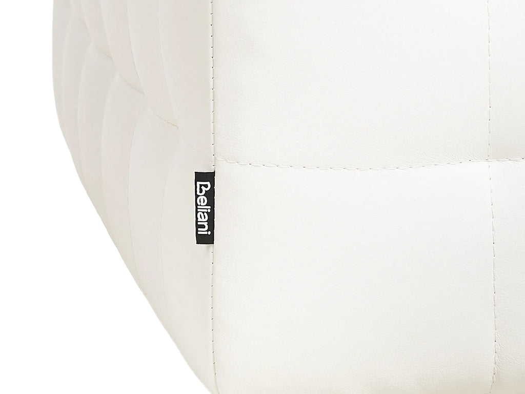 Storage Ottoman MICHIGAN Faux Leather White