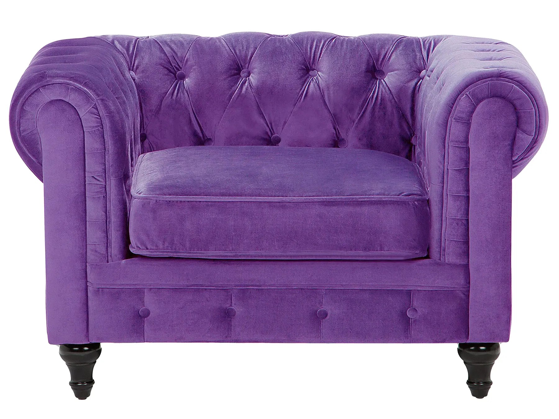 Living Room Set 4 Seater CHESTERFIELD Velvet Violet