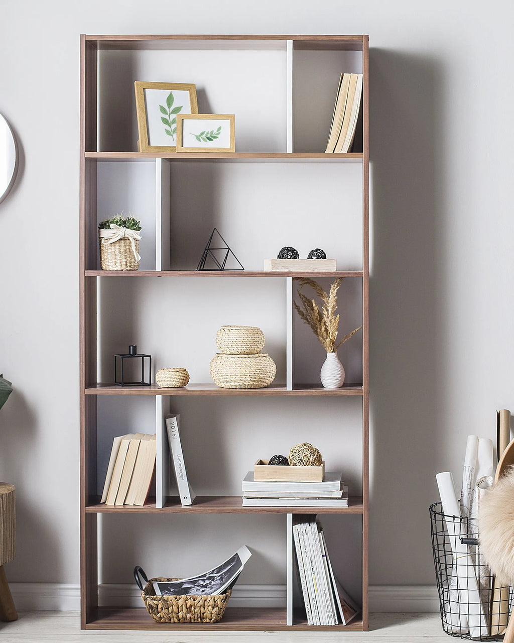 5 Tier Bookcase ORILLA 174 cm Dark Brown