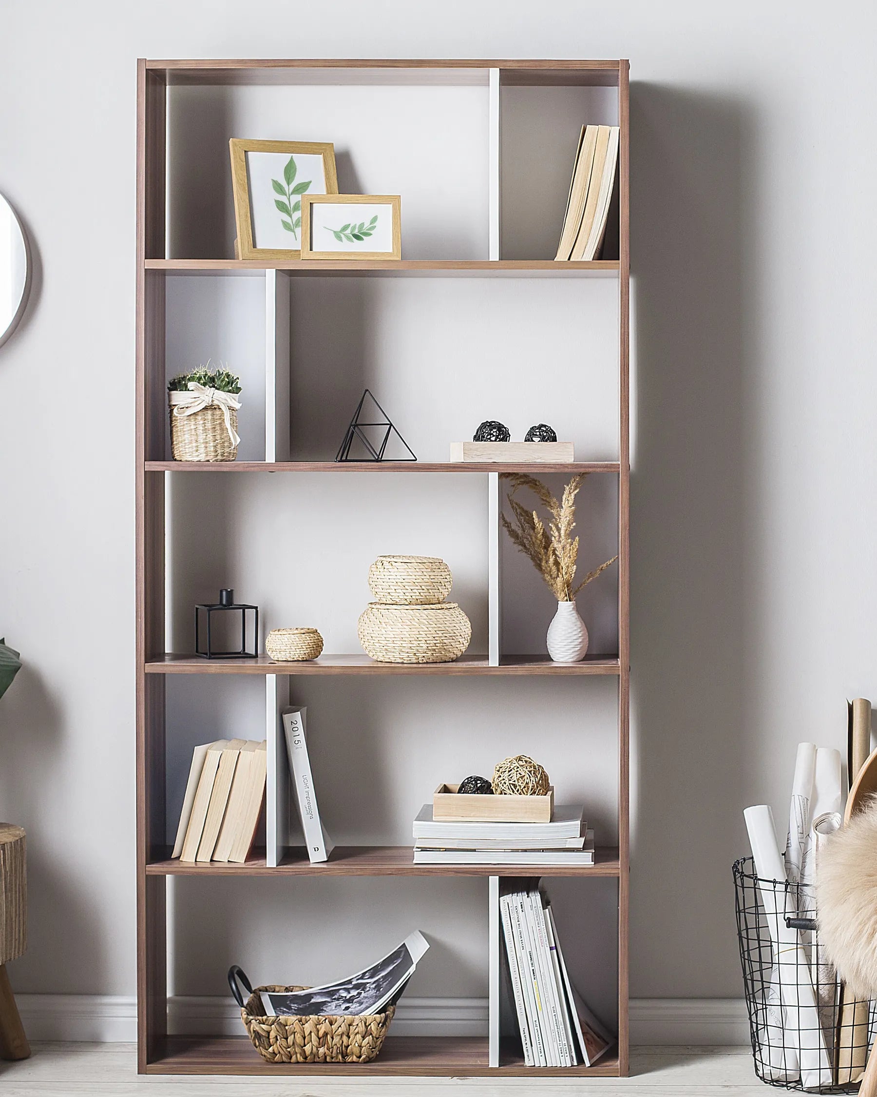 5 Tier Bookcase ORILLA 174 cm Dark Brown