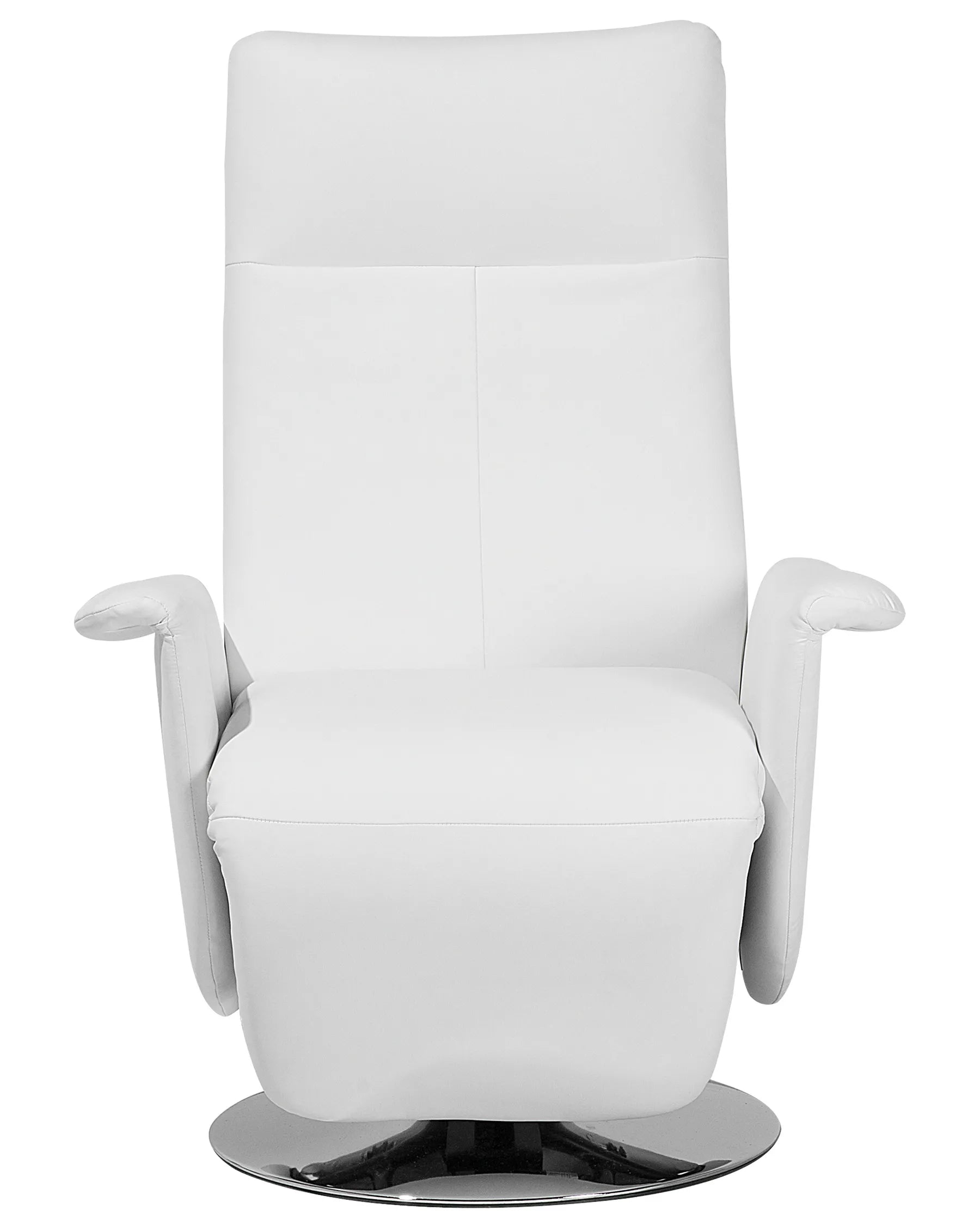 Recliner Chair PRIME With Footrest Faux Leather White