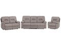 Manual Recliner Living Room Set 6 Seater BERGEN Fabric Taupe