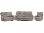 Manual Recliner Living Room Set 6 Seater BERGEN Fabric Taupe