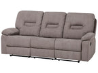Manual Recliner Living Room Set 6 Seater BERGEN Fabric Taupe