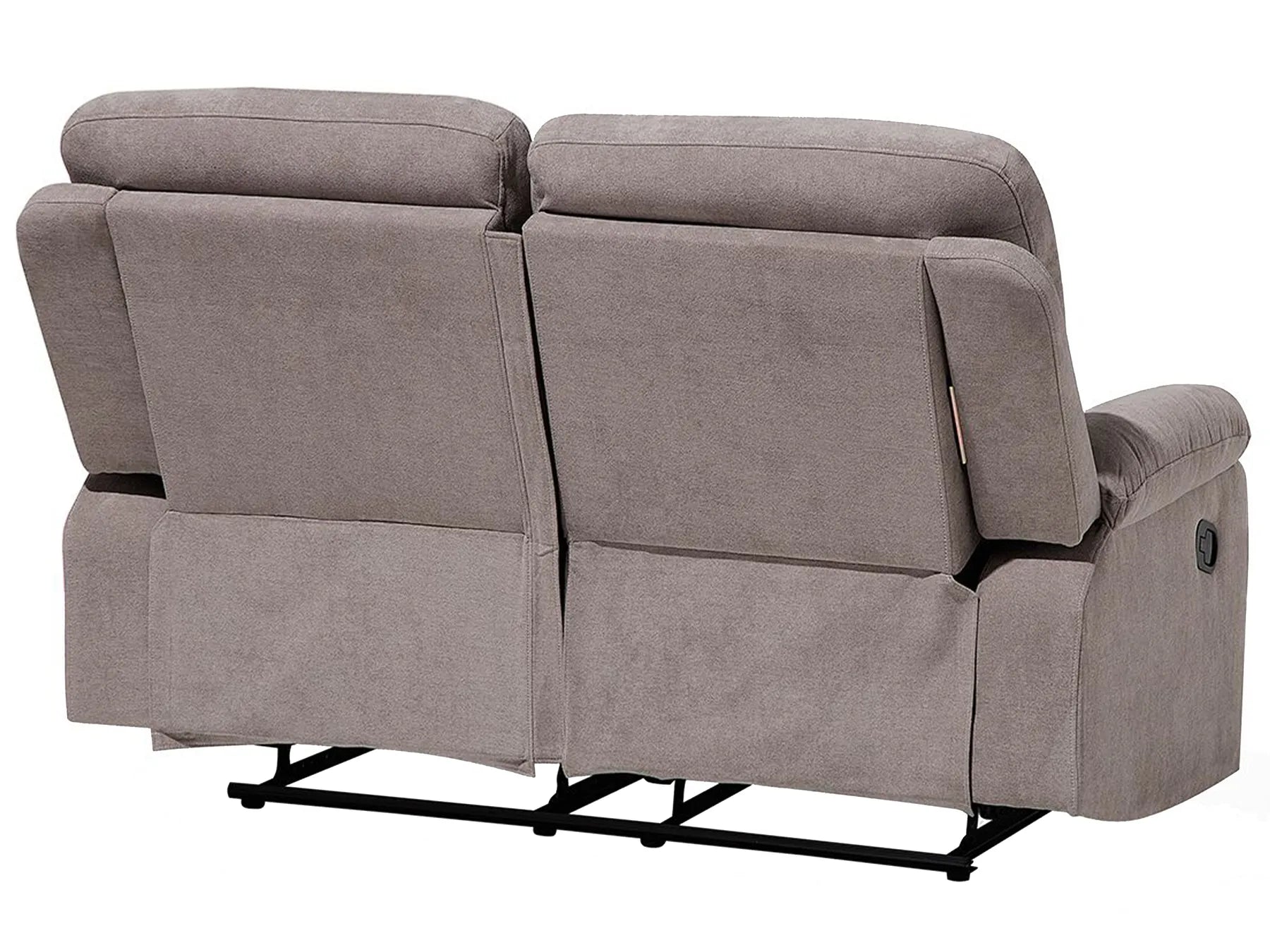 Manual Recliner Living Room Set 6 Seater BERGEN Fabric Taupe