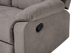 Manual Recliner Living Room Set 6 Seater BERGEN Fabric Taupe