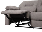 Manual Recliner Living Room Set 6 Seater BERGEN Fabric Taupe