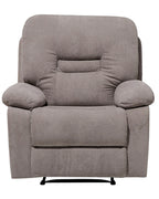 Recliner Chair BERGEN With Footrest Fabric Taupe