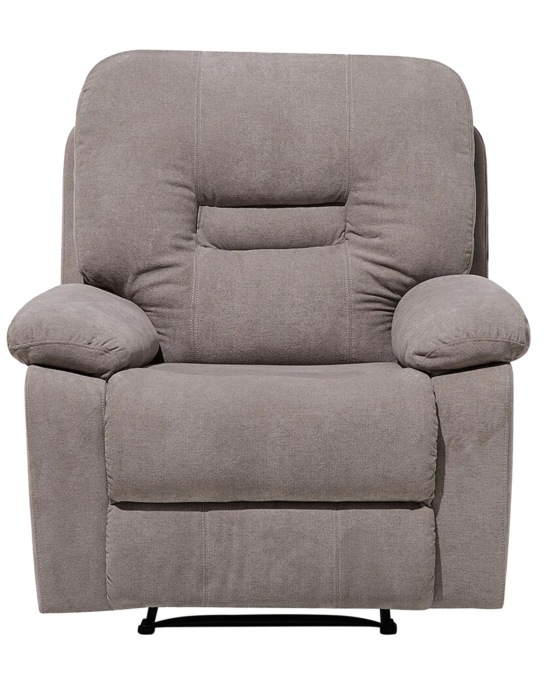 Recliner Chair BERGEN With Footrest Fabric Taupe