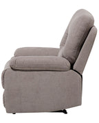 Recliner Chair BERGEN With Footrest Fabric Taupe