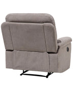 Recliner Chair BERGEN With Footrest Fabric Taupe