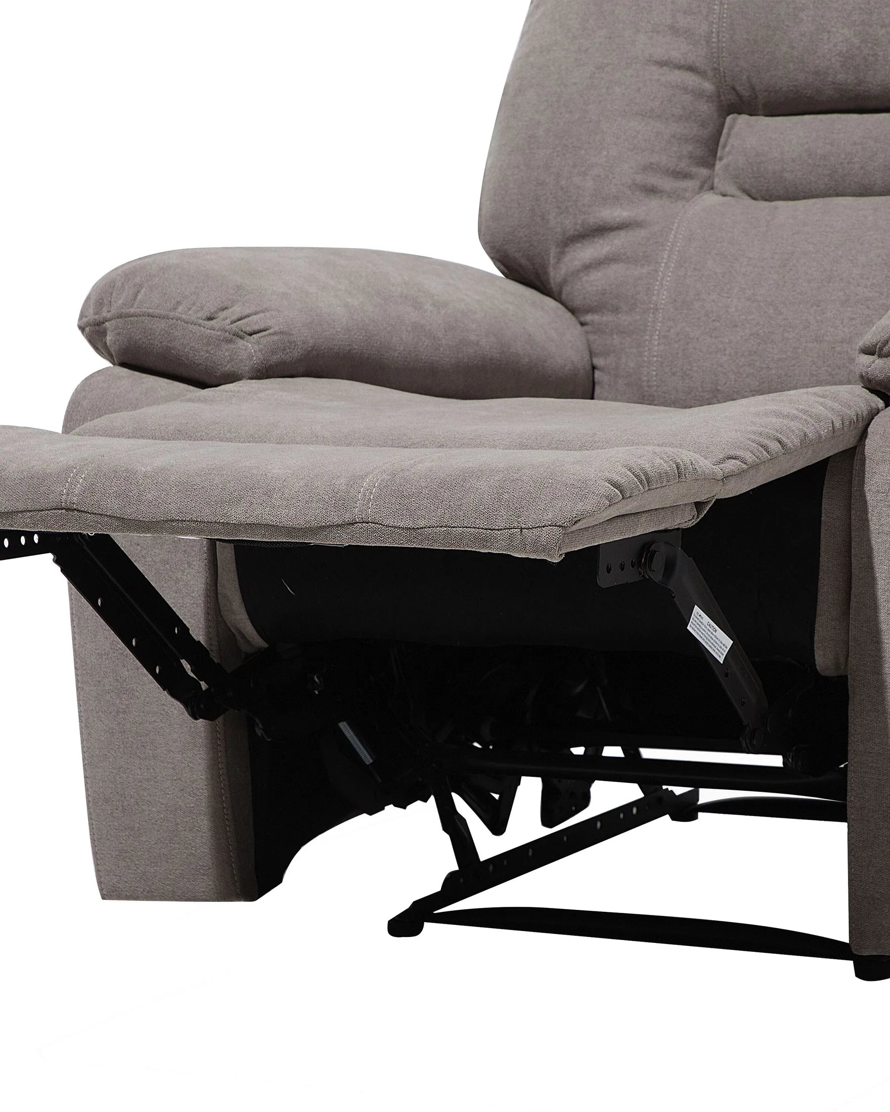Recliner Chair BERGEN With Footrest Fabric Taupe