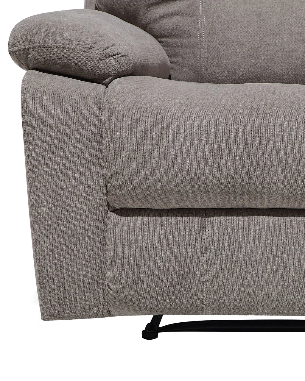 Recliner Chair BERGEN With Footrest Fabric Taupe