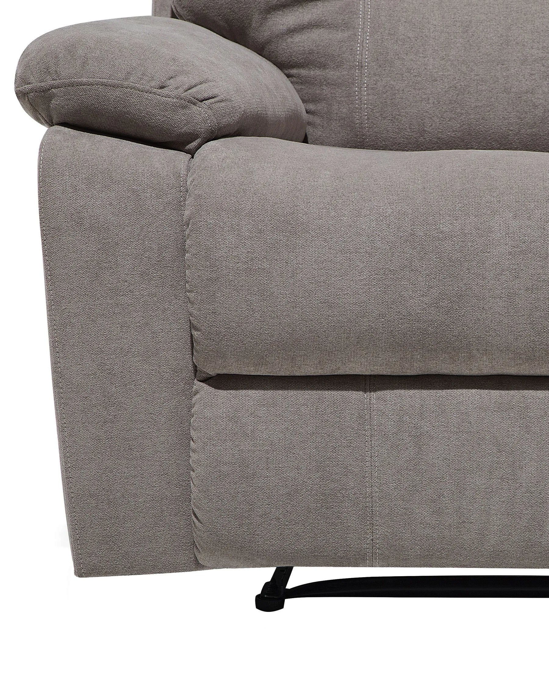 Recliner Chair BERGEN With Footrest Fabric Taupe
