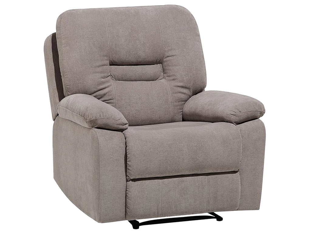 Manual Recliner Living Room Set 6 Seater BERGEN Fabric Taupe