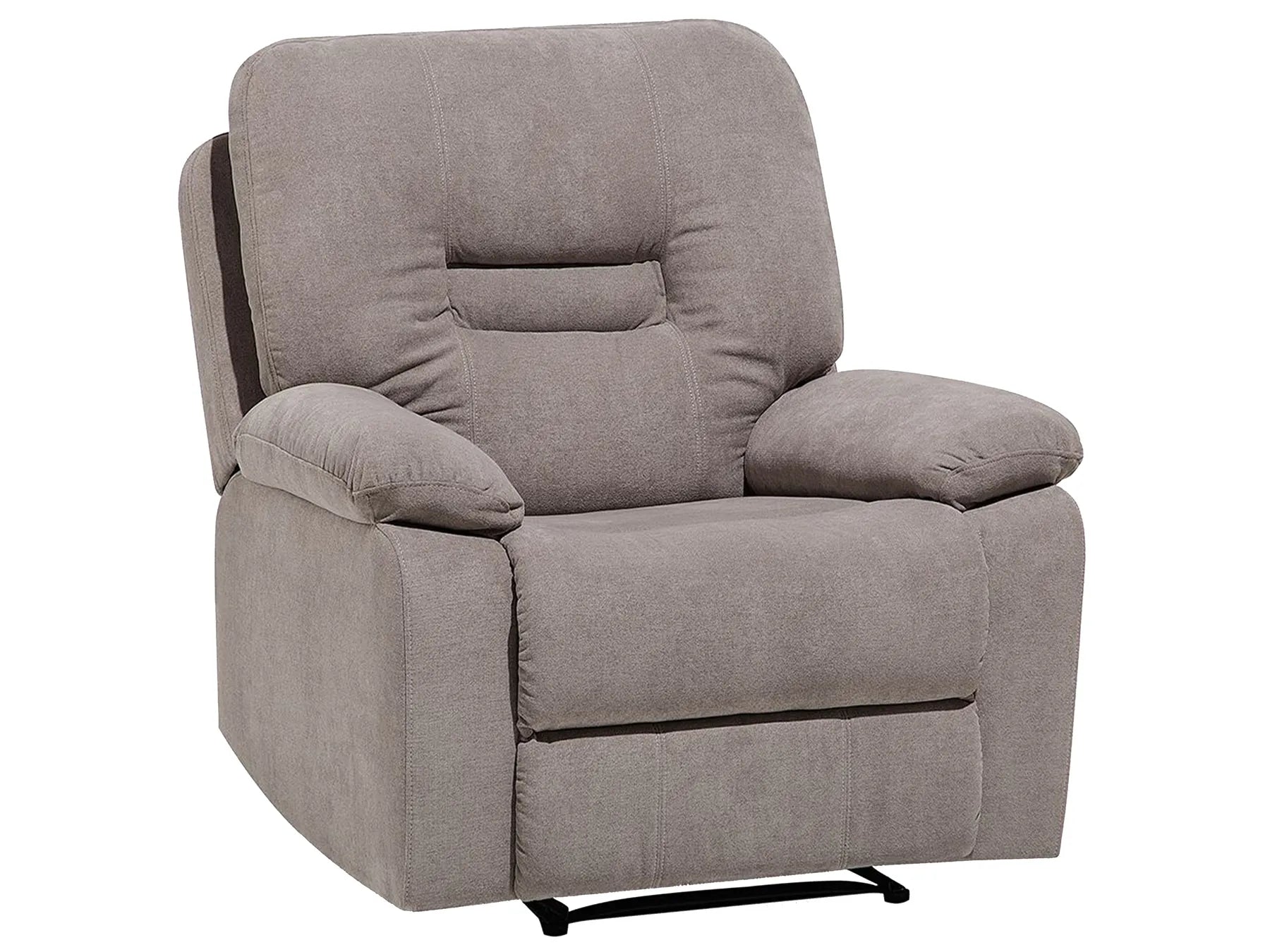 Manual Recliner Living Room Set 6 Seater BERGEN Fabric Taupe
