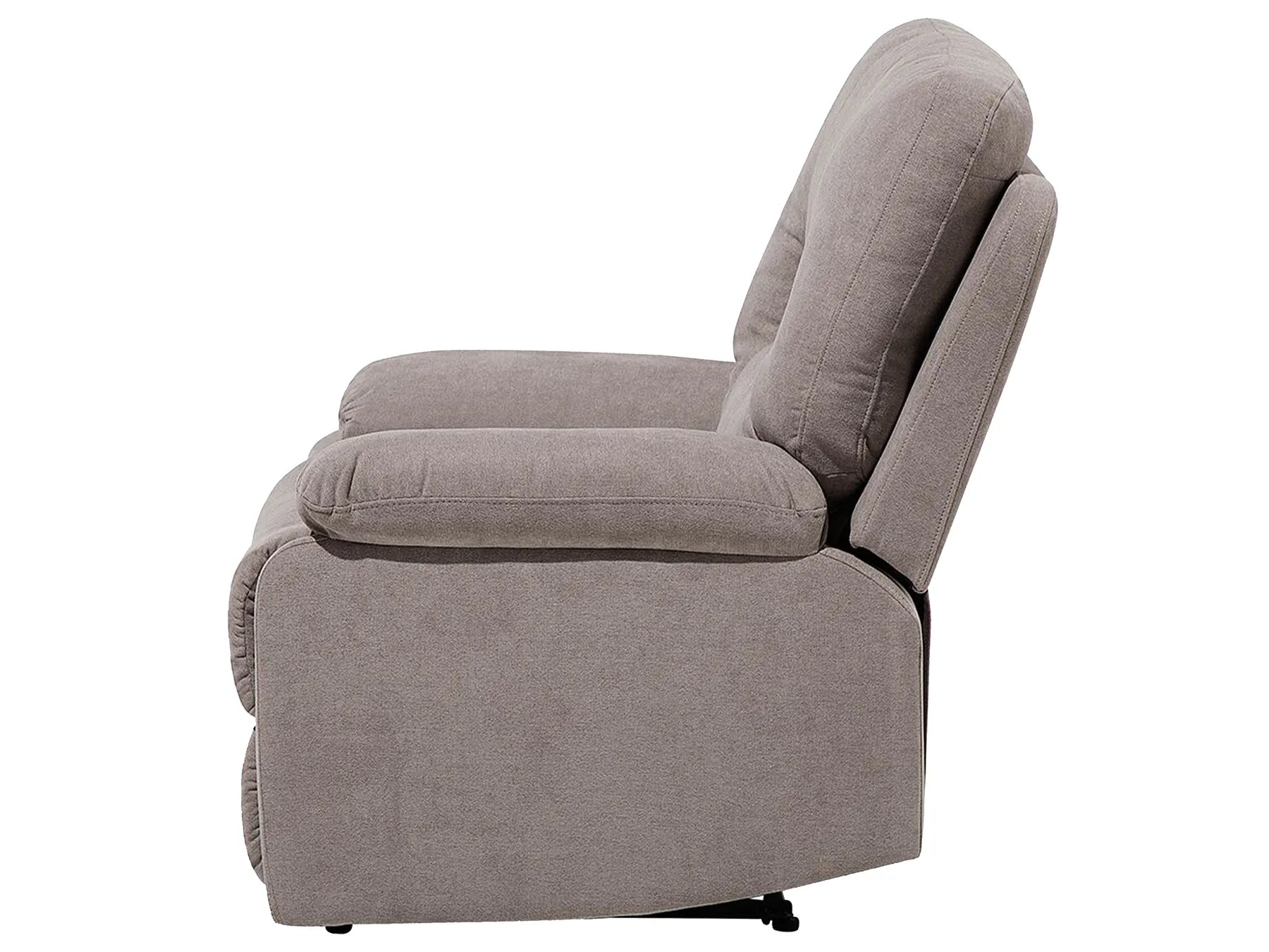 Manual Recliner Living Room Set 6 Seater BERGEN Fabric Taupe
