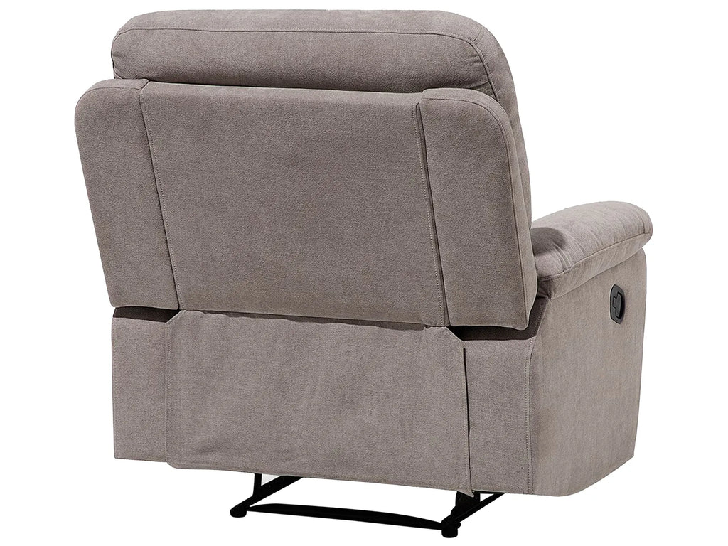 Manual Recliner Living Room Set 6 Seater BERGEN Fabric Taupe