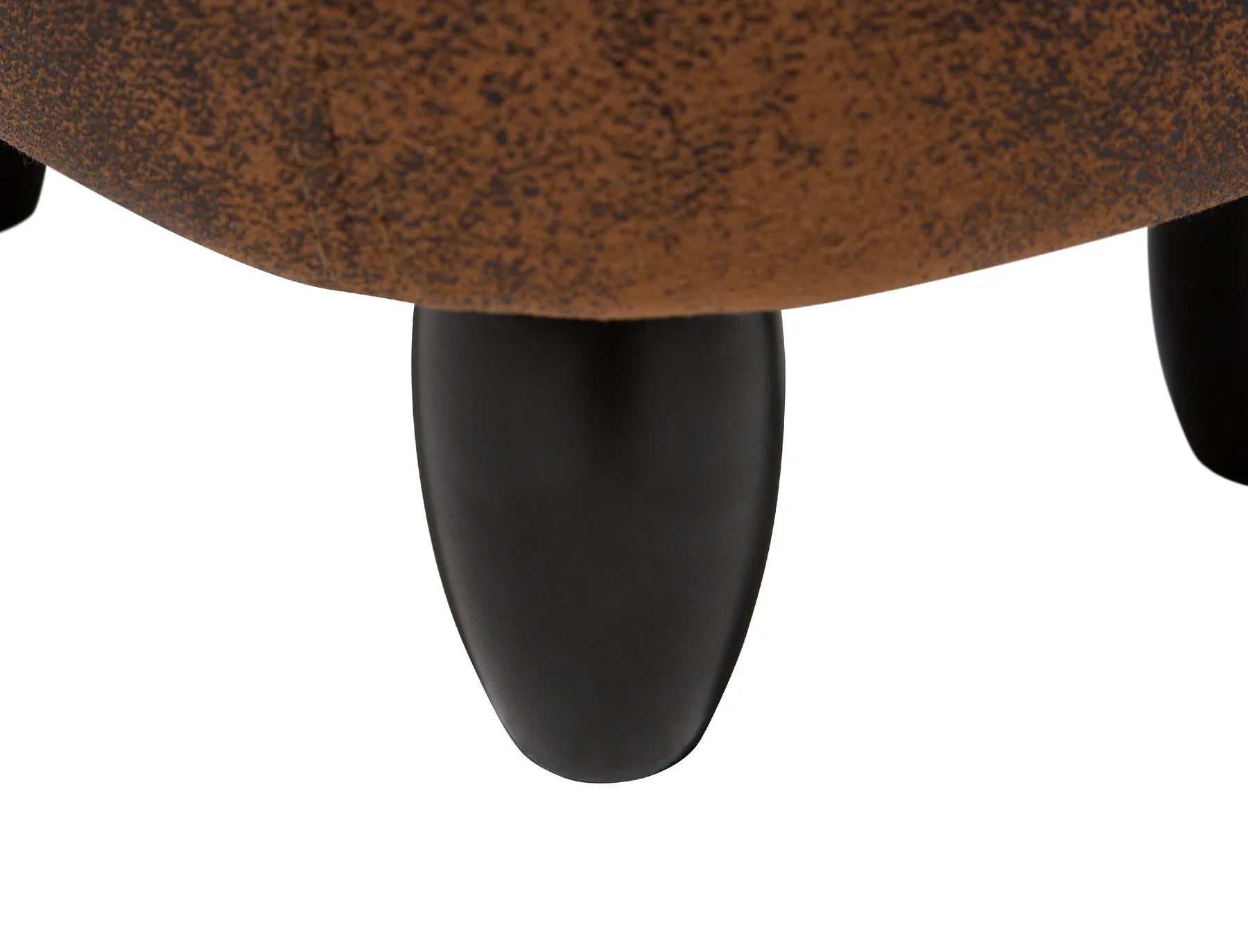Storage Animal Stool HIPPO Faux Leather Brown