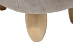 Storage Animal Stool RHINO Faux Leather Light Grey