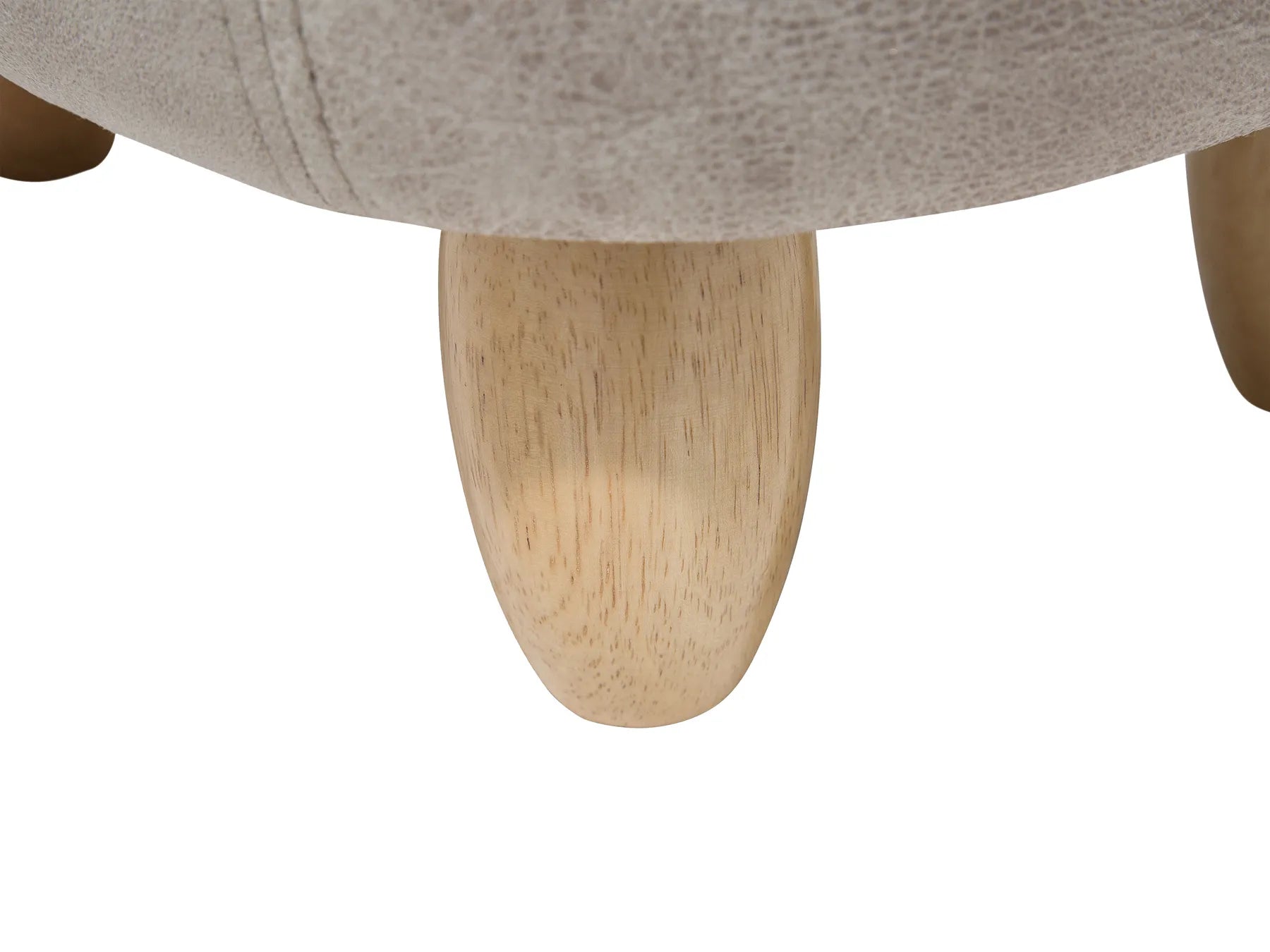 Storage Animal Stool RHINO Faux Leather Light Grey