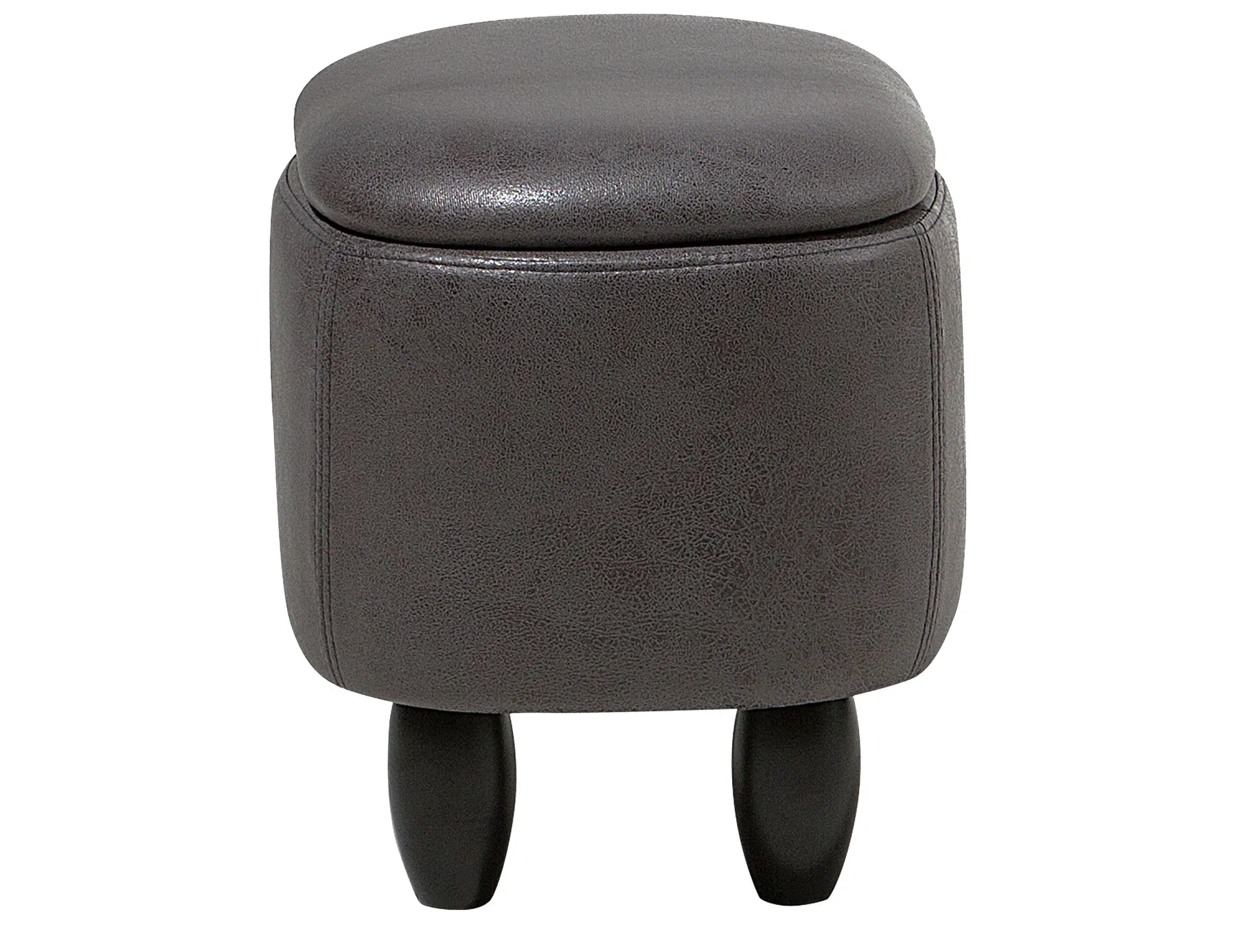 Storage Animal Stool RHINO Faux Leather Dark Grey