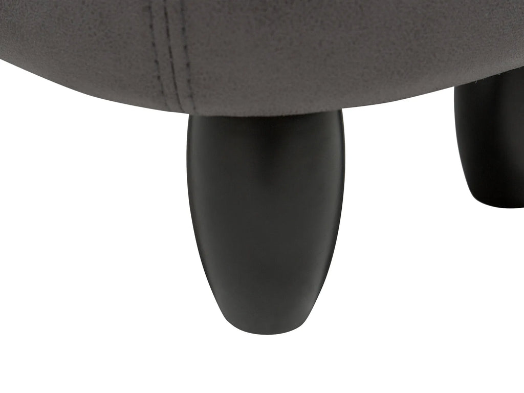 Storage Animal Stool RHINO Faux Leather Dark Grey