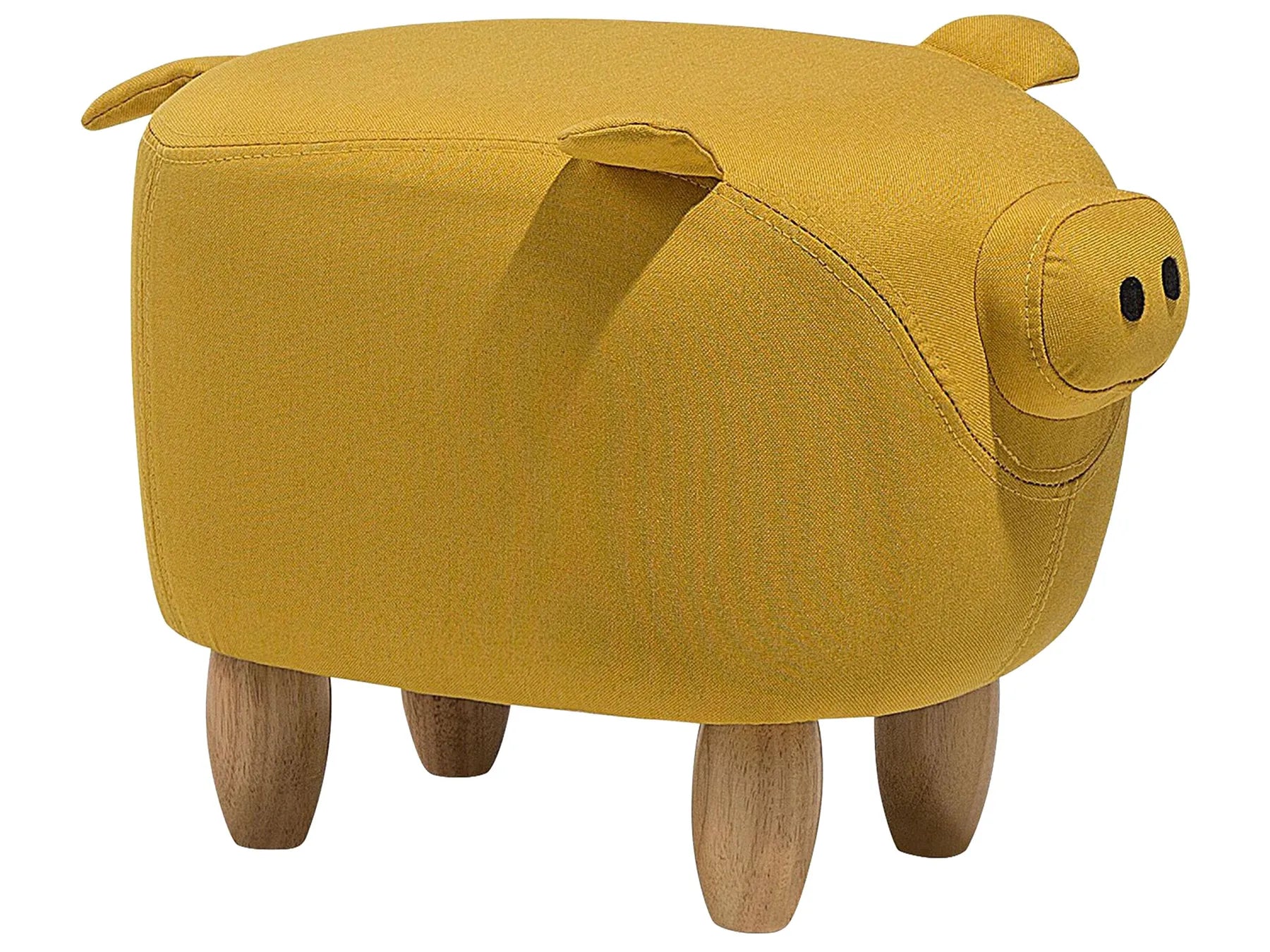 Animal Stool PIGGY Fabric Yellow