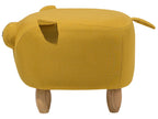 Animal Stool PIGGY Fabric Yellow