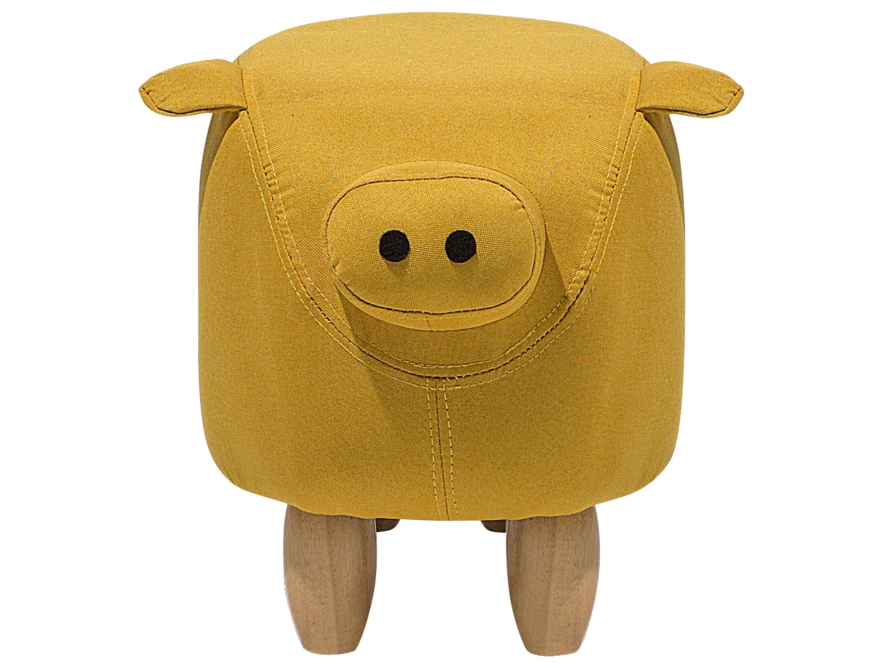 Animal Stool PIGGY Fabric Yellow