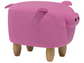Animal Stool PIGGY Fabric Pink