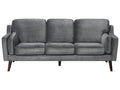 Sofa 3 Seater LOKKA Velvet Dark Grey