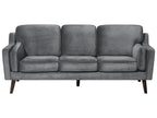 Sofa 3 Seater LOKKA Velvet Dark Grey