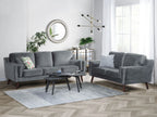 Sofa 3 Seater LOKKA Velvet Dark Grey